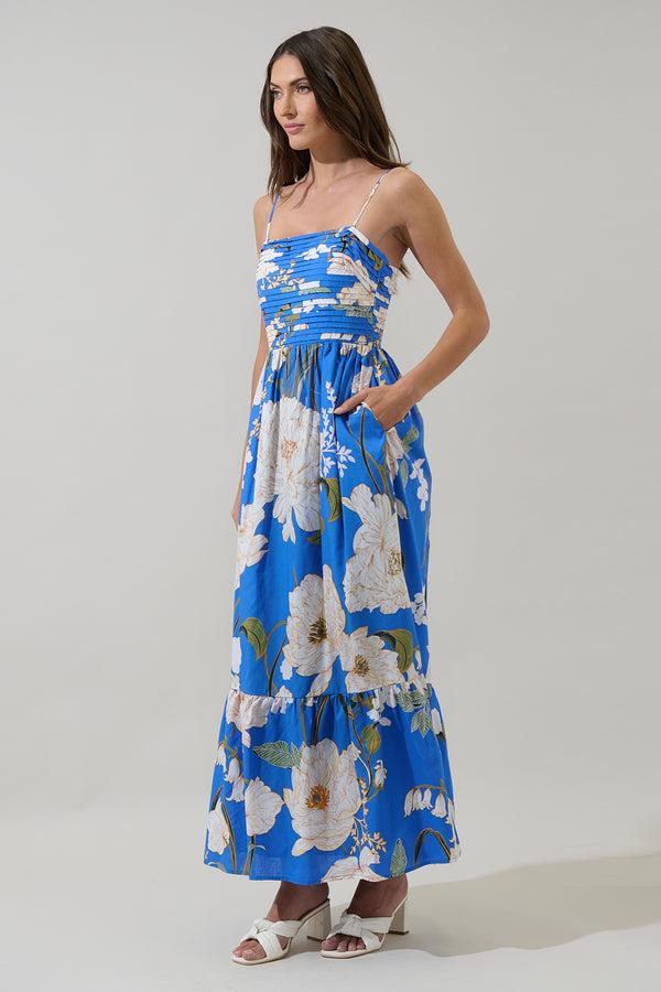Sugarlips Roswell Floral Sima Pleated Maxi Dress