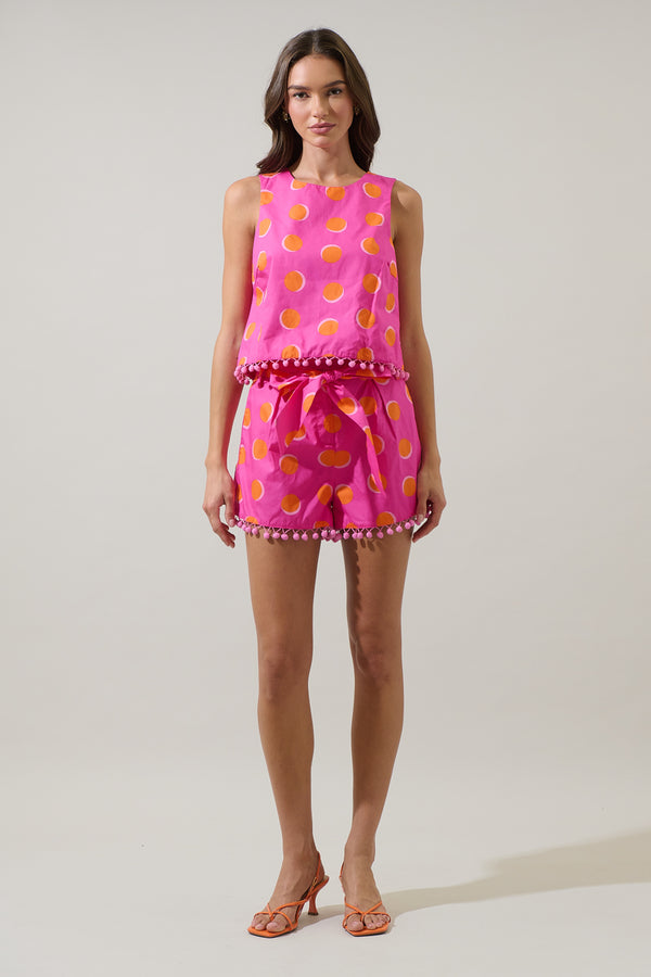 Sugarlips Rosy Polka Dot Zaferia Bermuda Shorts