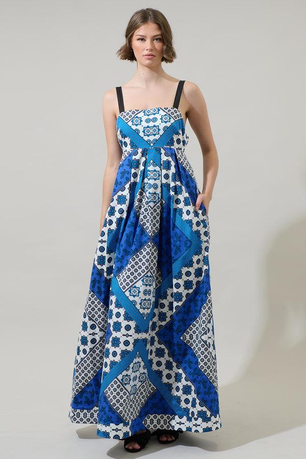 sugarlips Roxy Fabiola Pleated Maxi Dress