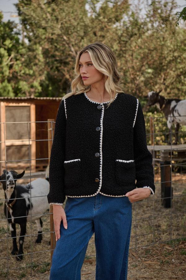 sugarlips Roy Contrasting Button Up Jacket