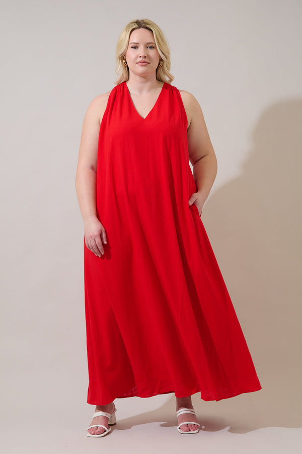 sugarlips Rubi Halter Neck Maxi Dress Curve