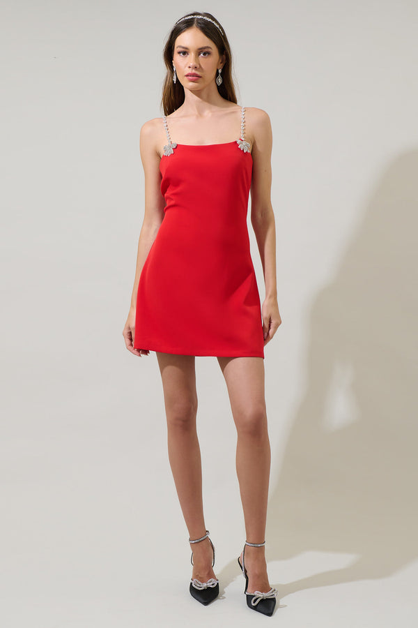 Sugarlips Ruby Bow A-Line Mini Dress