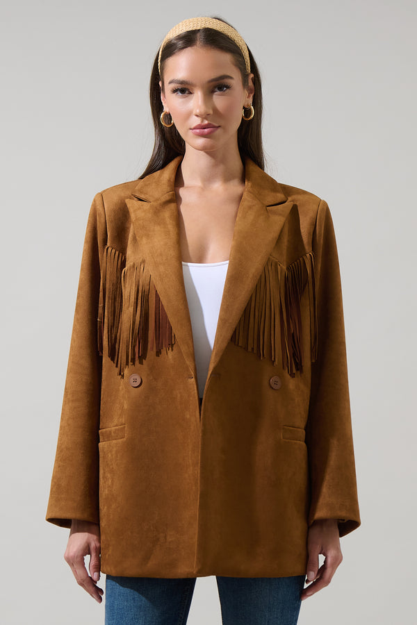 Sugarlips Rufina Fringe Collared Jacket
