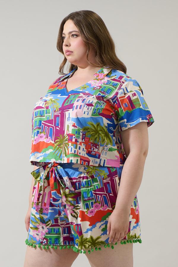 Sugarlips Rumi Town Marlie Collared Top Curve