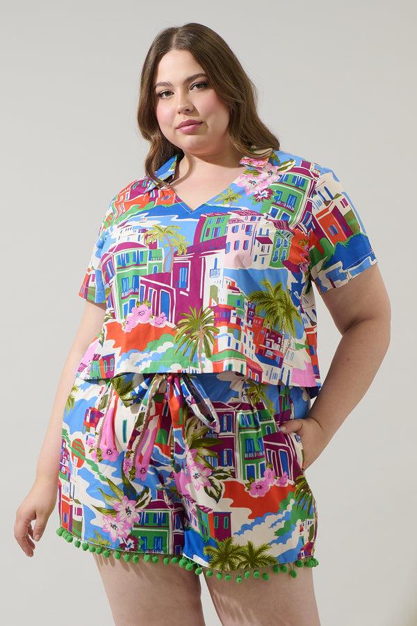 sugarlips Rumi Town Marlie Collared Top Curve