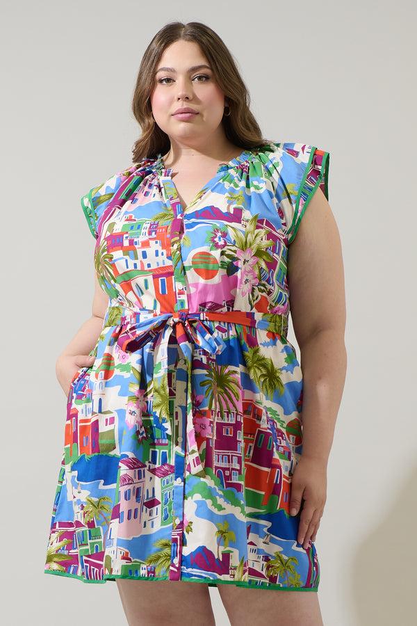 sugarlips Rumi Town Olera Ruffle Mini Dress Curve