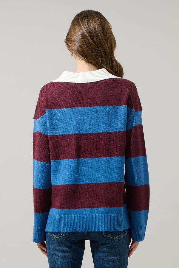 Sugarlips Runa Striped Collar Sweater