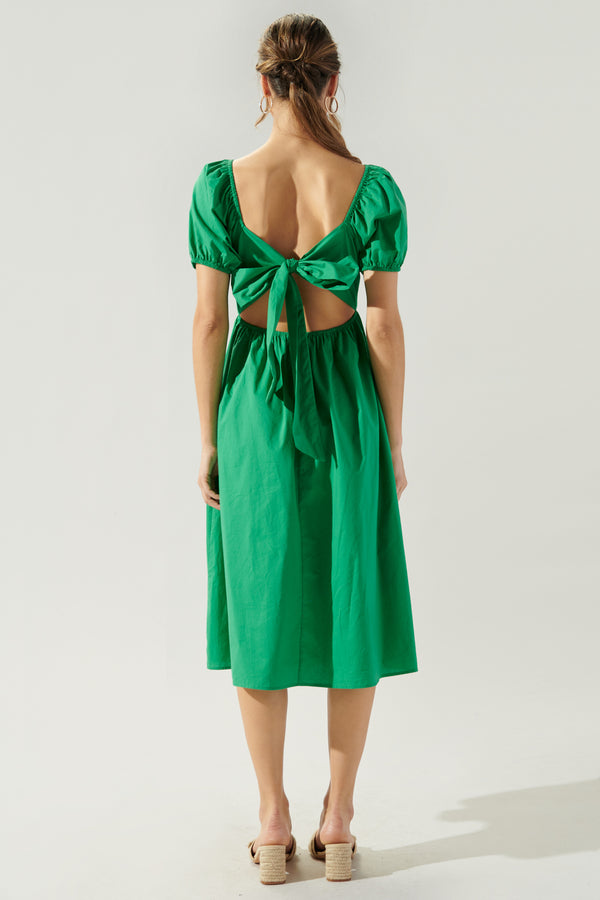 Sugarlips Sadie O Ring Tie Back Midi Dress