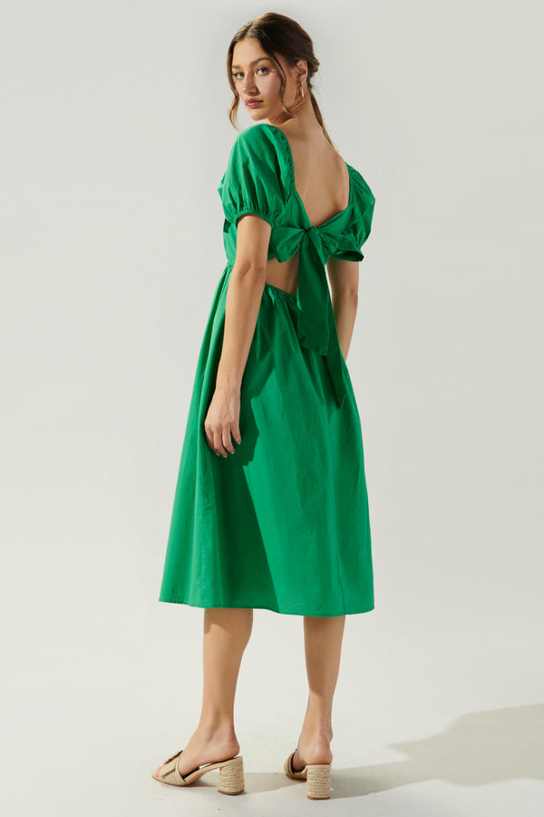 sugarlips Sadie O Ring Tie Back Midi Dress