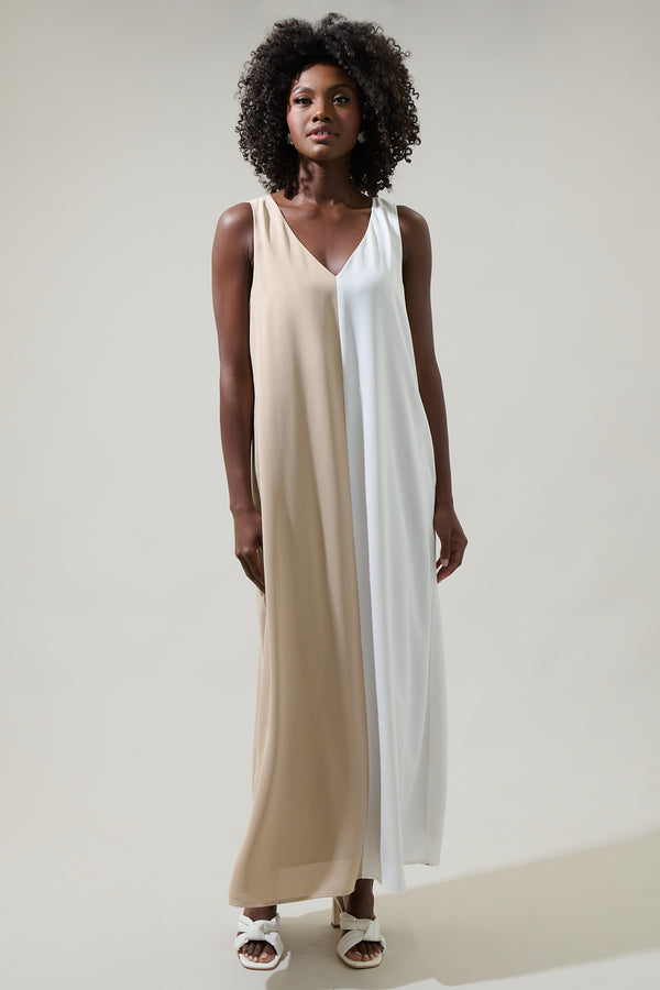 sugarlips Safford Color Block Shift Maxi Dress