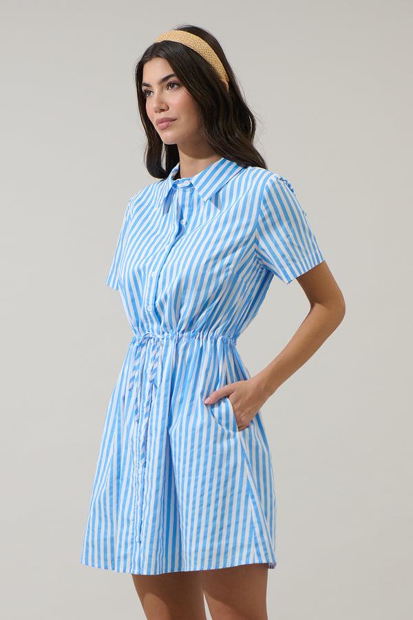 Sugarlips Saida Striped Kenda Shift Mini Dress