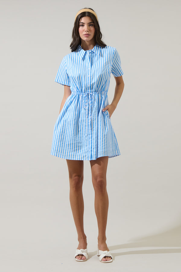 Sugarlips Saida Striped Kenda Shift Mini Dress