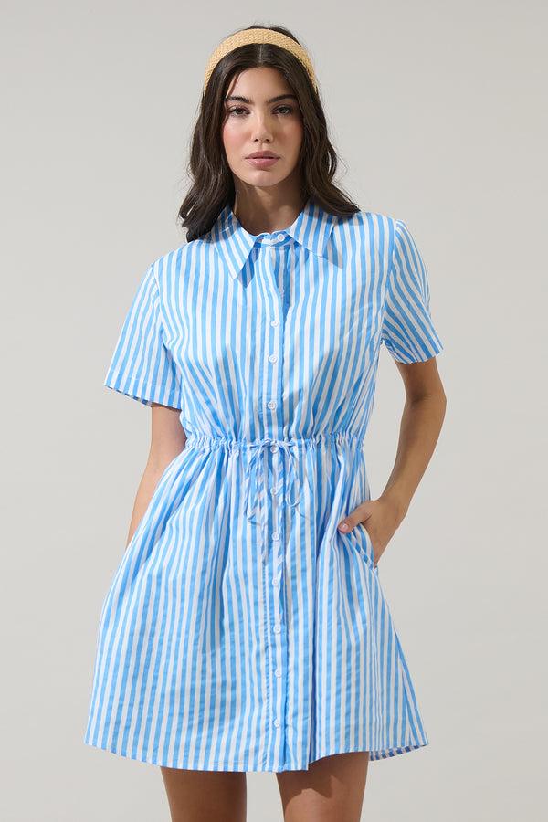 sugarlips Saida Striped Kenda Shift Mini Dress