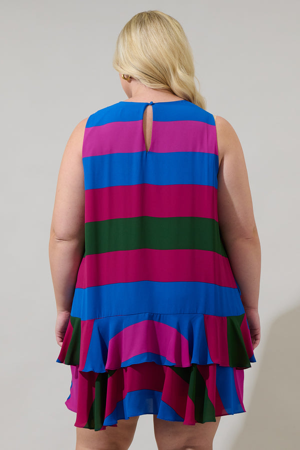 Sugarlips Saige Striped Una Shift Mini Dress Curve