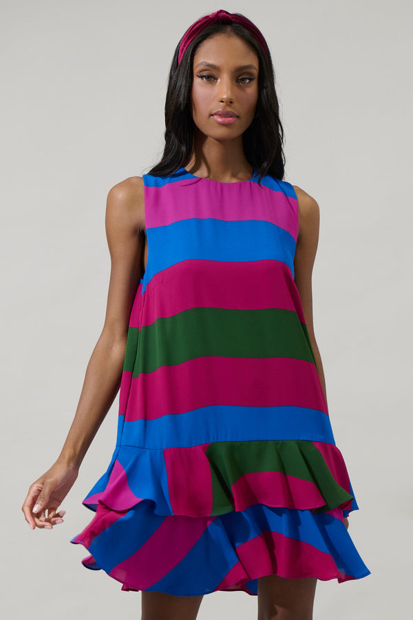 sugarlips Saige Striped Una Shift Mini Dress