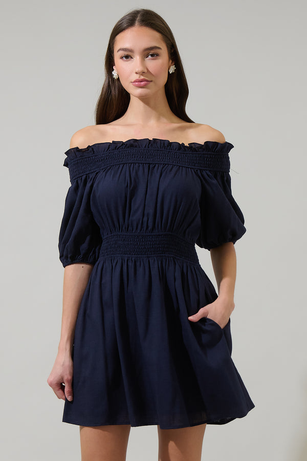 Sugarlips Sairy Ruffle Off The Shoulder Mini Dress