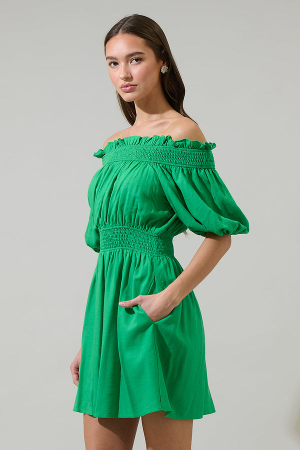 Sugarlips Sairy Ruffle Off The Shoulder Mini Dress