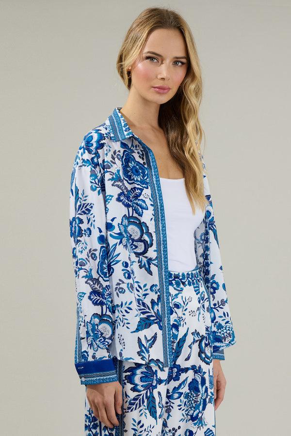Sugarlips Salema Floral Button Down Shirt