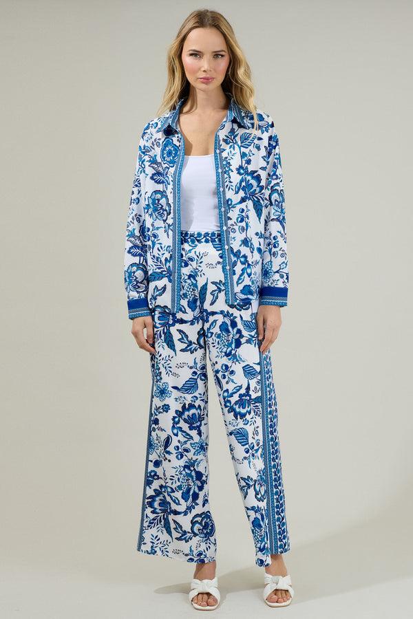 Sugarlips Salema Floral Button Down Shirt