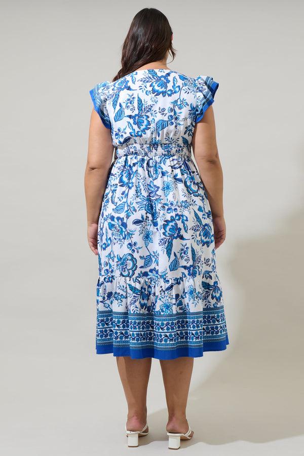 Sugarlips Salema Floral Zayla Midi Dress Curve