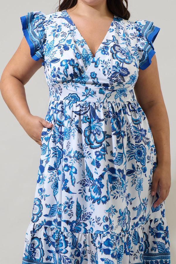 Sugarlips Salema Floral Zayla Midi Dress Curve