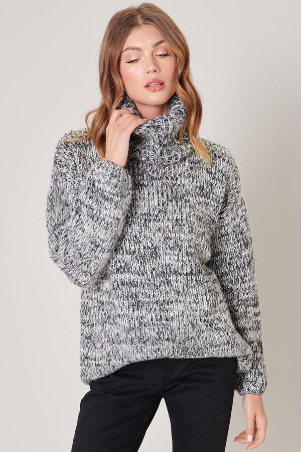 sugarlips Salt and Pepper Turtleneck Sweater