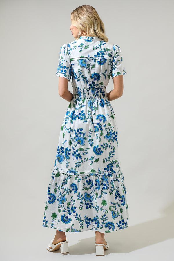 Sugarlips Samara Floral Belraj Poplin Maxi Dress