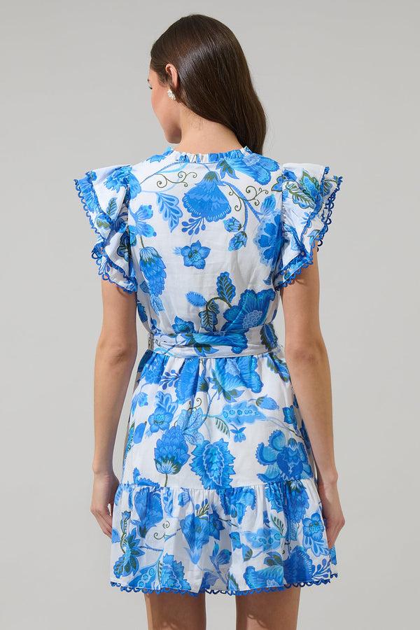 Sugarlips Samian Floral Eriny Ruffle Mini Dress