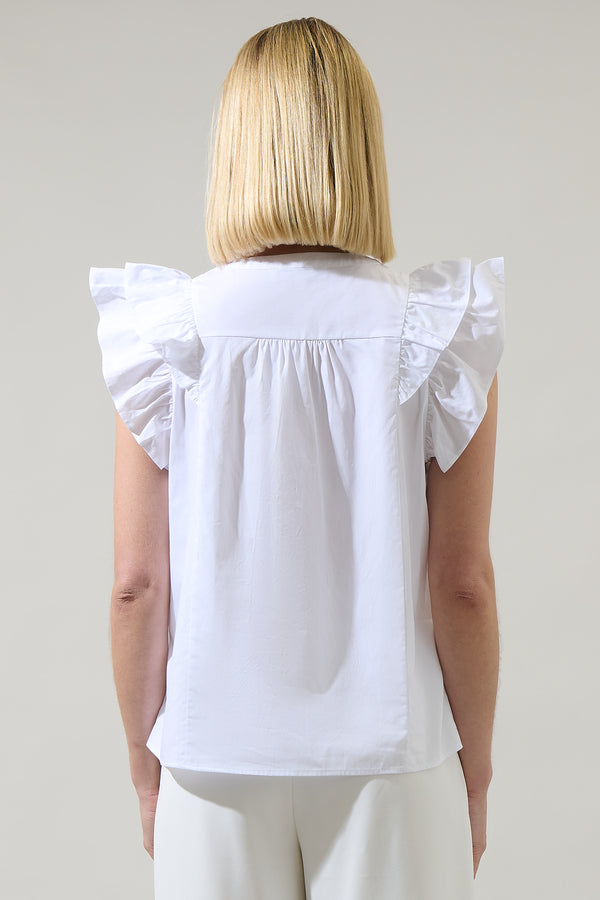 Sugarlips Sammi Button Down Ruffle Top