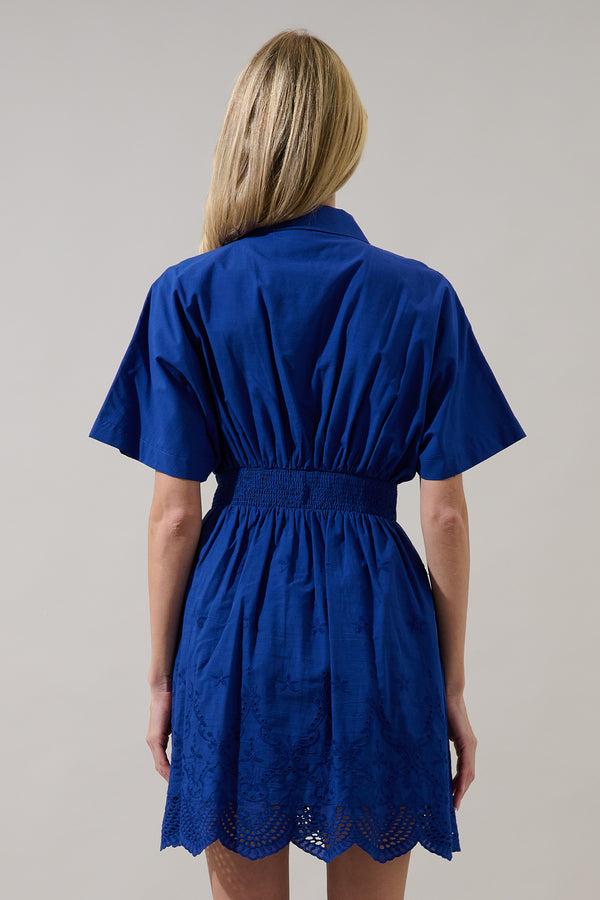 Sugarlips Sammie Collared Eyelet Mini Dress