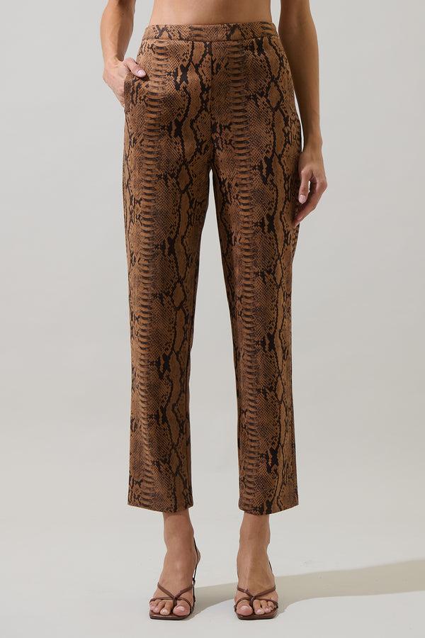 Sugarlips Sander Faux Suede Snake Pants