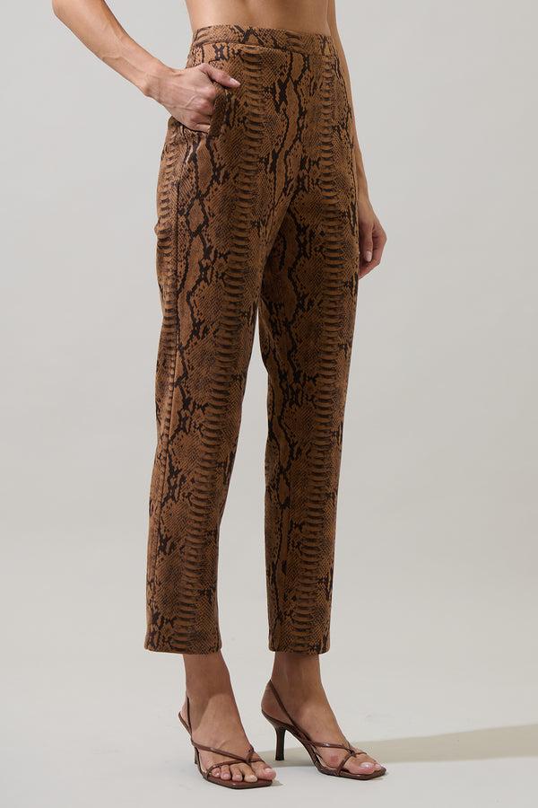 Sugarlips Sander Faux Suede Snake Pants