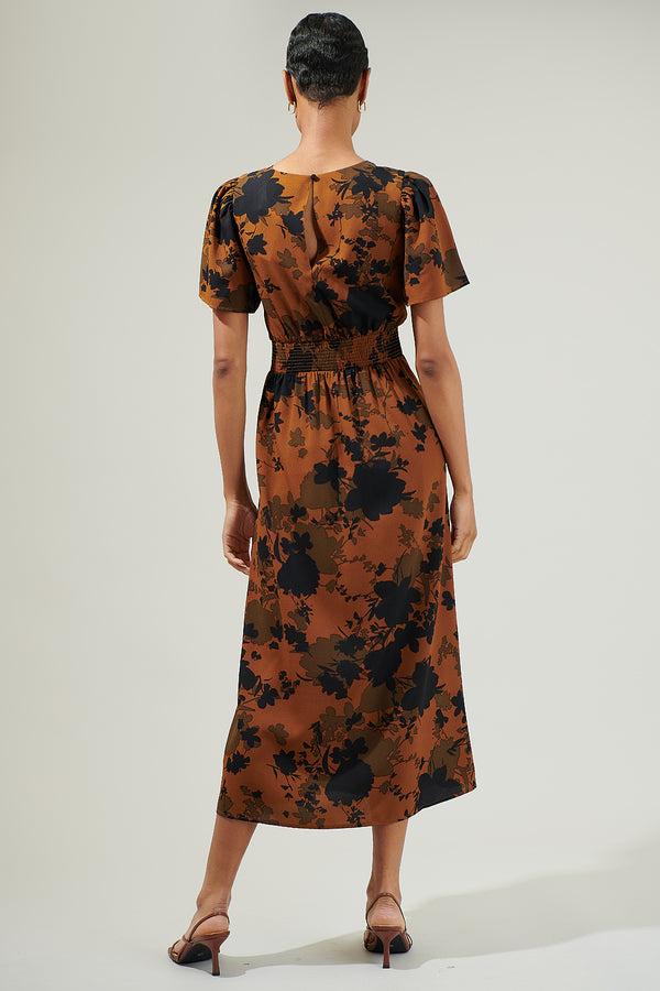 Sugarlips Sandy Floral Bloom Midi Dress