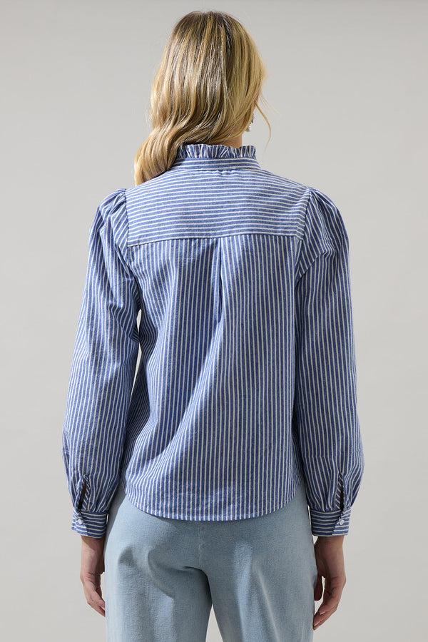 Sugarlips Sandy Striped Doris Button Down Shirt