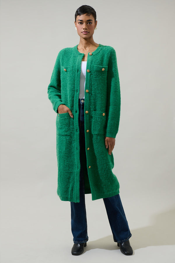 Sugarlips Sanford Button Down Midi Cardigan