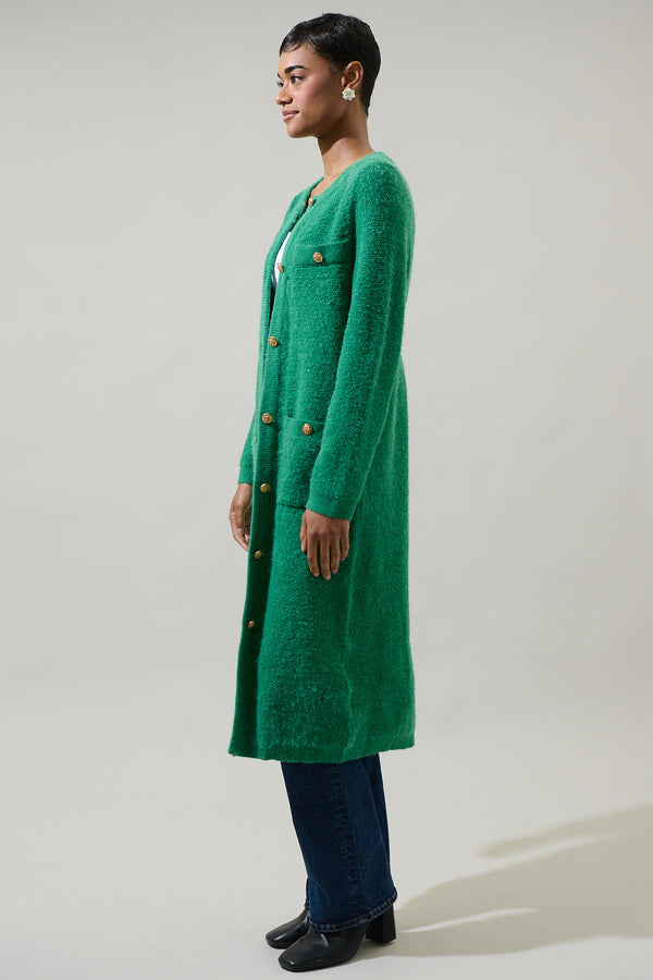 Sugarlips Sanford Button Down Midi Cardigan