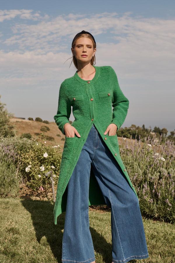 sugarlips Sanford Button Down Midi Cardigan