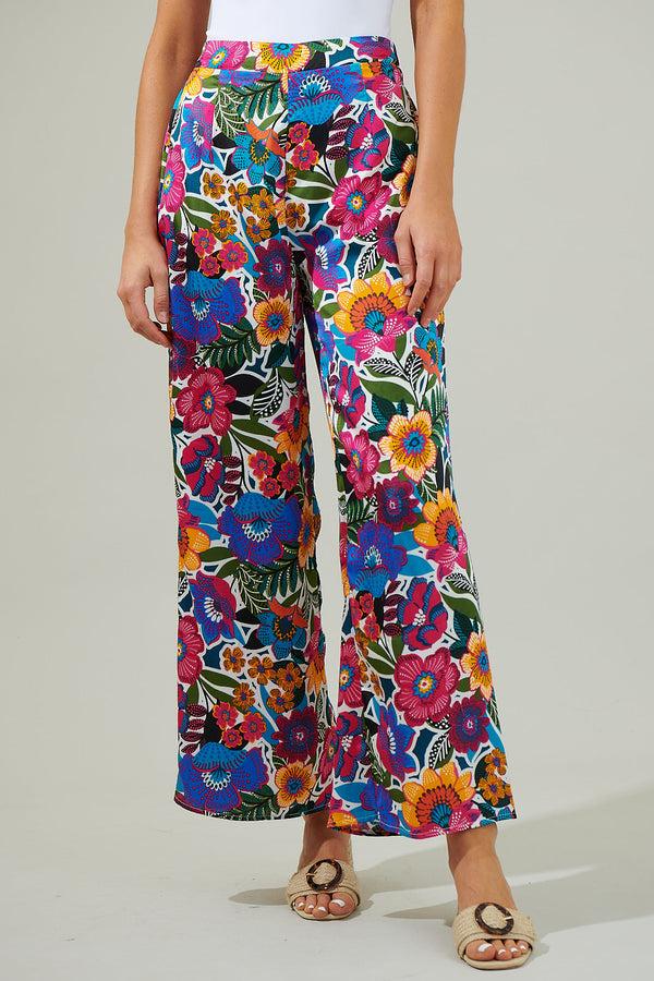 sugarlips Santa Elena Floral Wide Leg Pants