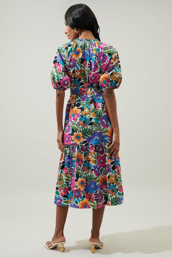 Sugarlips Santa Elena Wynette Tiered Midi Dress