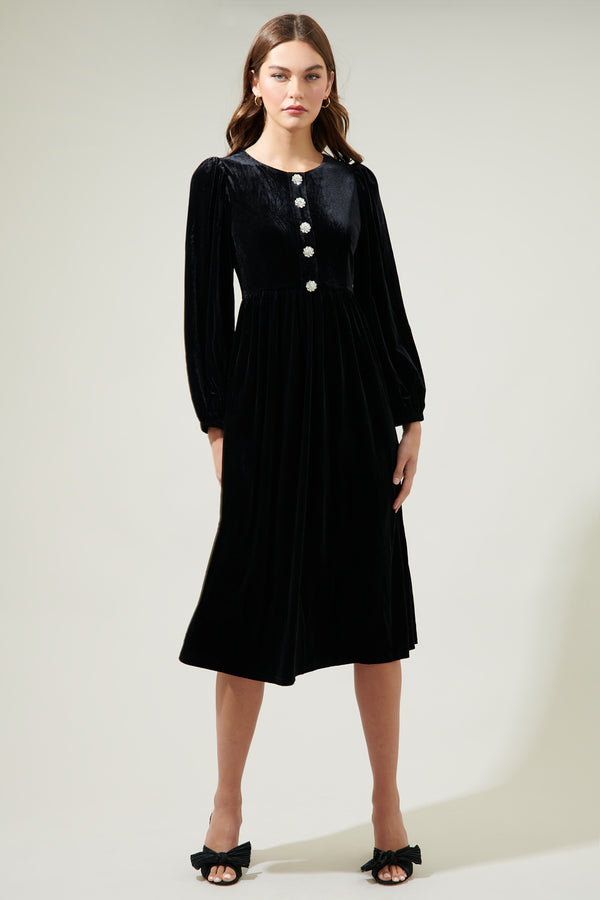 Sugarlips Saratoga Velvet Midi Dress
