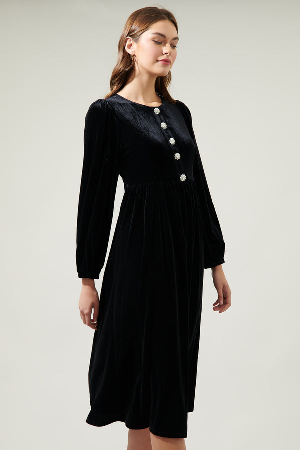 Sugarlips Saratoga Velvet Midi Dress