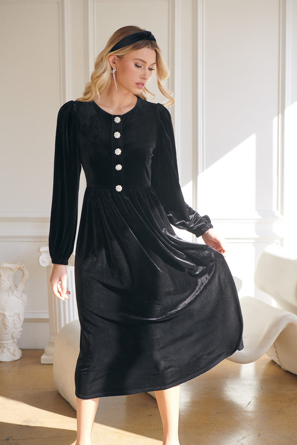 sugarlips Saratoga Velvet Midi Dress