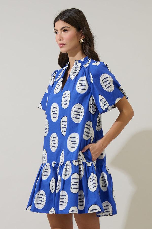 Sugarlips Sardine Sea Azari Shift Mini Dress