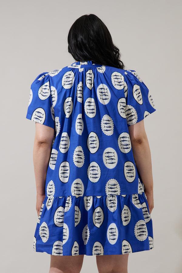 Sugarlips Sardine Sea Azari Shift Mini Dress Curve