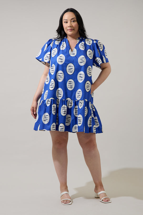 Sugarlips Sardine Sea Azari Shift Mini Dress Curve
