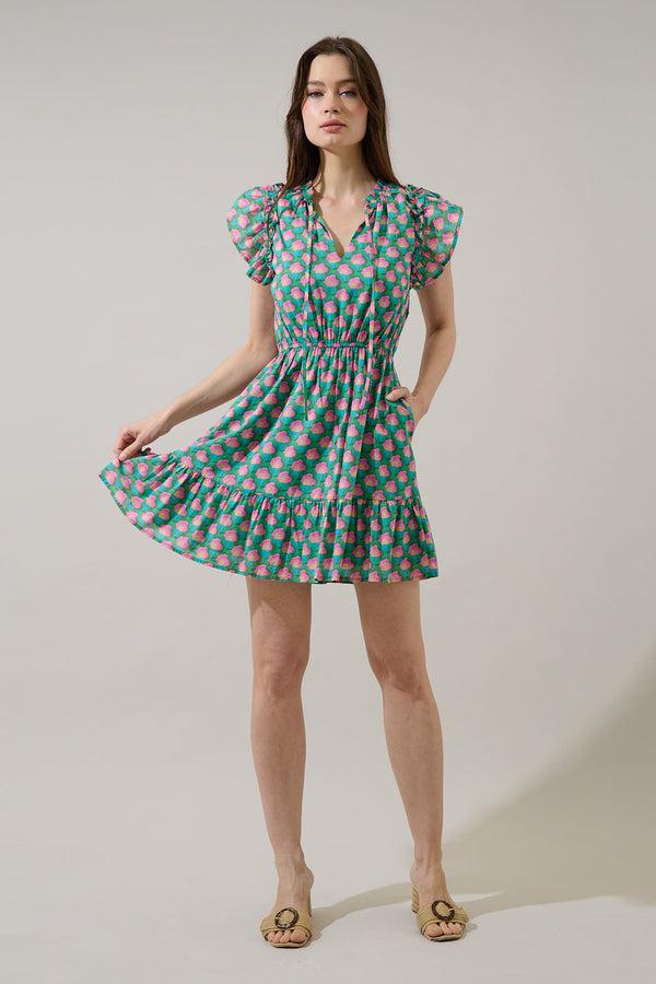 Sugarlips Sardy Mini Dress Gercy Abstract