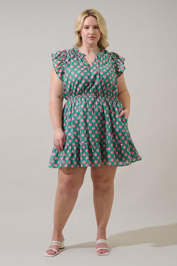 Sugarlips Sardy Mini Dress Gercy Abstract Curve