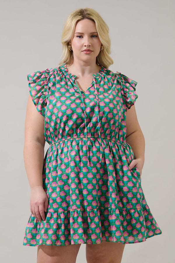 sugarlips Sardy Mini Dress Gercy Abstract Curve