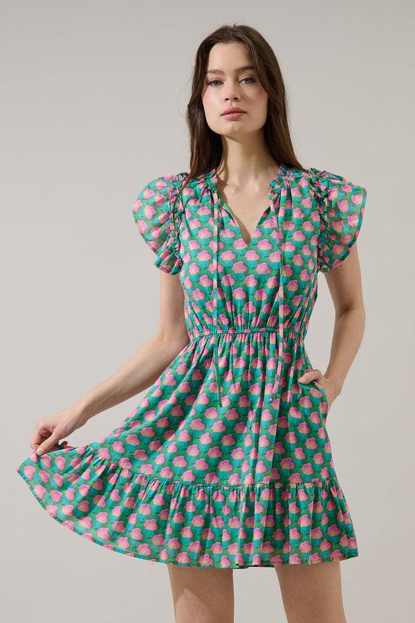 sugarlips Sardy Mini Dress Gercy Abstract