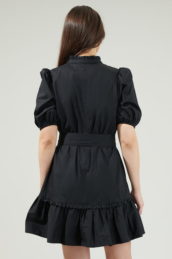 Sugarlips Sasha Split Neck Shift Mini Dress